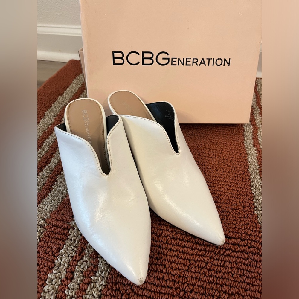 Bcbgeneration Malena semi Mat Calf White Shoes Size7